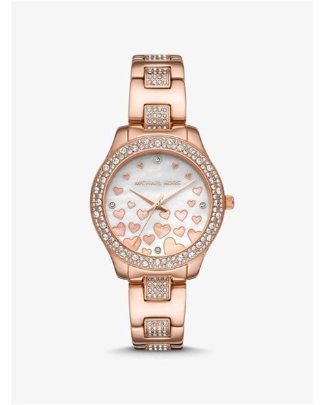 michael kors watches we heart it|Mini Liliane Pavé Rose Gold.